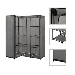 Armadio Angolare Nero 130x87x169 cm