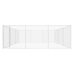Canile da Esterno in Acciaio Zincato 570x570x185 cm