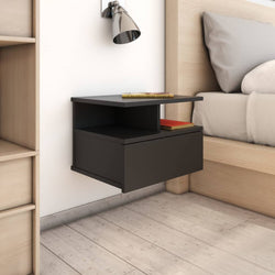 Comodini Pensili 2pz Bianchi 40x31x27 cm in Legno Multistrato