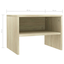 Comodino Rovere Sonoma 40x30x30 cm in Legno Multistrato