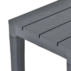Tavolo da Giardino con 2 Panche in Plastica Antracite