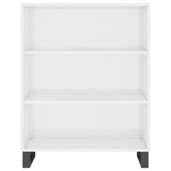 Scaffale Bianco Lucido 69,5x32,5x90 cm in Legno Multistrato