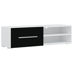 Mobili con Vetrina Parete Unità TV 5 pz con Luci LED Nero