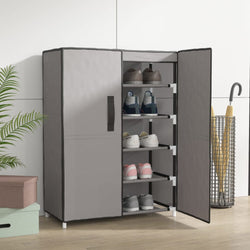 Scarpiera Nera 60x28x90 cm Tessuto