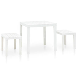 Tavolo da Giardino con 2 Panche in Plastica Antracite