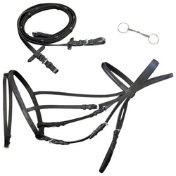 Briglie in Pelle con Redini e Morso Marrone per Cavallo Full