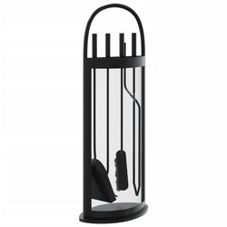 Set Attrezzi per Caminetto 5 pz 23x15x66 cm in Acciaio