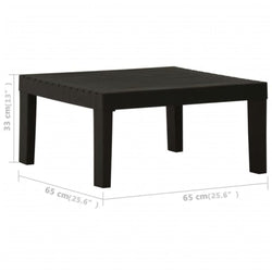 Set Divani da Giardino con Cuscini 6 pz in Plastica Grigio