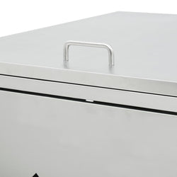 Copribidone per Spazzatura Quadruplo 240 L in Acciaio Inox