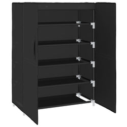 Scarpiera Nera 60x28x90 cm Tessuto