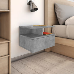 Comodini Pensili 2pz Bianchi 40x31x27 cm in Legno Multistrato