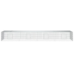 Conigliera con 4 Pannelli 433x109x54 cm Ferro Zincato