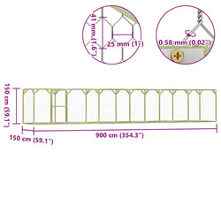 Pollaio 9x1,5x1,5 m in Acciaio