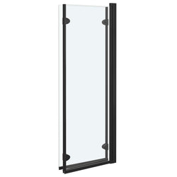 Box Doccia Pieghevole a Libro 3 Pannelli in ESG 130x138 cm Nero