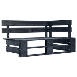 Panca Angolare da Giardino su Pallet in Legno Bianca