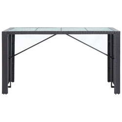 Set Bar da Giardino 9 z pz in Polyrattan Nero