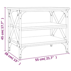 Tavolino Rovere Sonoma 55x38x45 cm in Legno Multistrato
